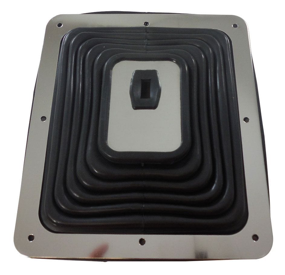 RPC Racing Power Company Large Rubber Shifter Boot with Chrome Plate 7-3/4" x 8-3/4" RPCR9631 SR