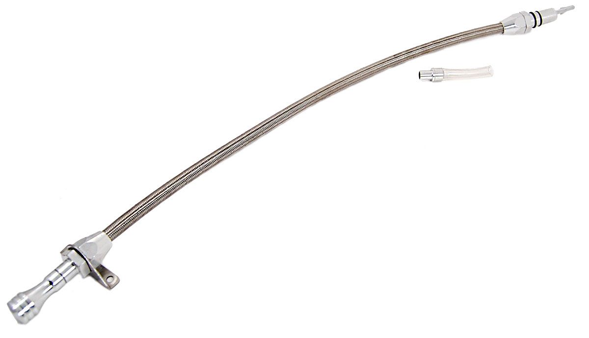 RPC Suit GM TH350 Racing Power Company Flexible Stainless Steel Transmission Dipstick, Bellhousing Mount RPCR5004 SR
