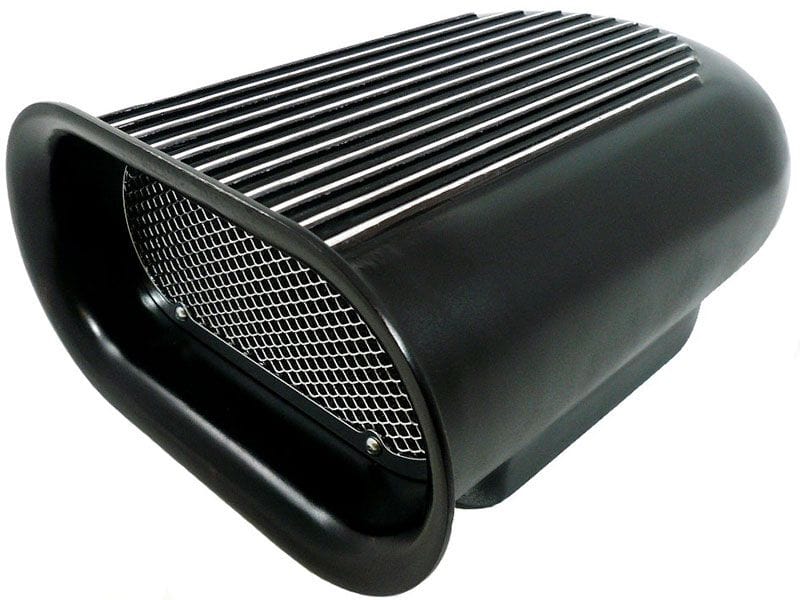 RPC Suit Single Carburettor Racing Power Company Full Finned Small Aluminium Scoop (Black) RPCR5247BK SR