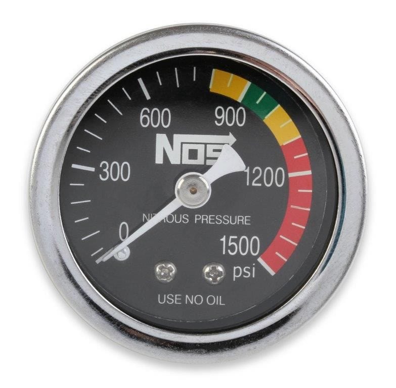 Stealth Ride 1-1/2" Nitrous Pressure Gauge, Black NOS15925 SR