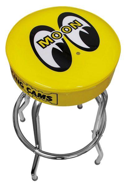 Stealth Ride Bar Stool, Yellow with Moon Logo Bar Stool, Yellow with Moon Logo SR
