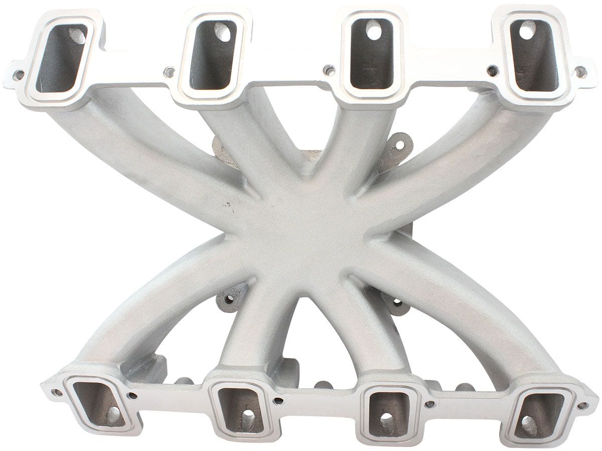 Aeroflow Performance GM LS Rectangle Port Carburettor Street Single Plane EFI Intake Manifold, Natural Cast Finish GM LS Rectangle Port Carburettor Street Single Plane EFI Intake Manifo SR