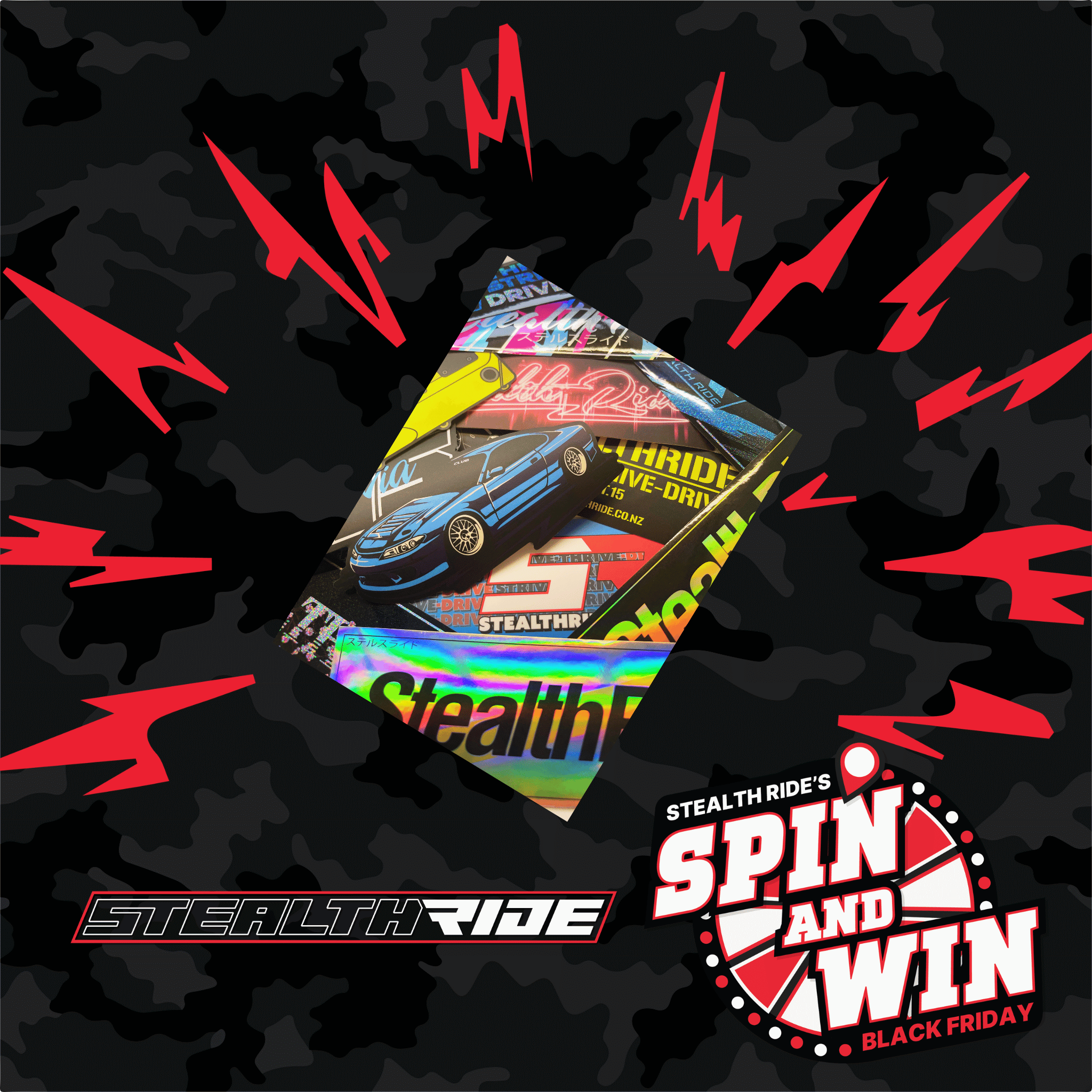 Stealth Ride Stickers 25-Piece Mega Sticker Pack (Limited Edition) Stealth Ride – 25-Piece Mega Sticker Pack (Limited Edition) SR