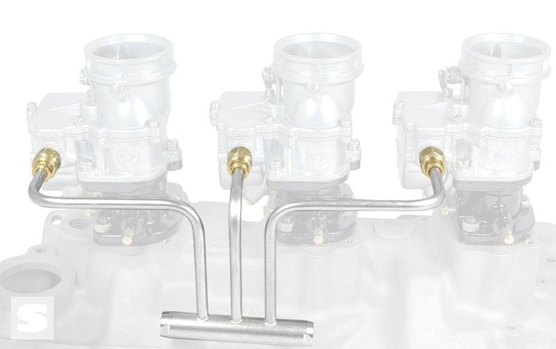 STROMBERG Big Bore Suit SB Chev With 3x2 Stromberg 97 Carburettors Stromberg S/S Fuel Line Kit STROM9146-BIG SR