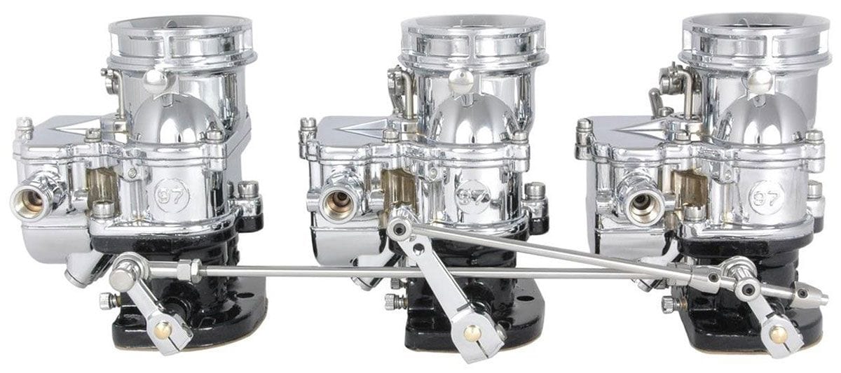 STROMBERG Suit 3 X 2 Chev With Edelbrock Tripower Stromberg Carburettors Stromberg Progressive Carburettor Linkage Kit - Chrome STROM9246PRO-CHR SR