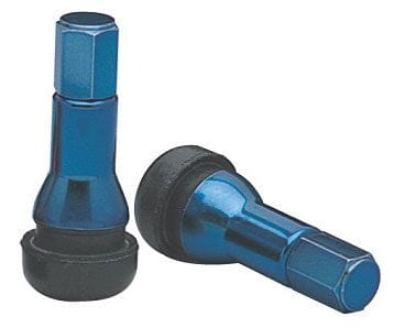 TOPLINE (Set Of 4) Topline Rubber Pull Through Valve Stems Blue Finish TLC504B-4 SR