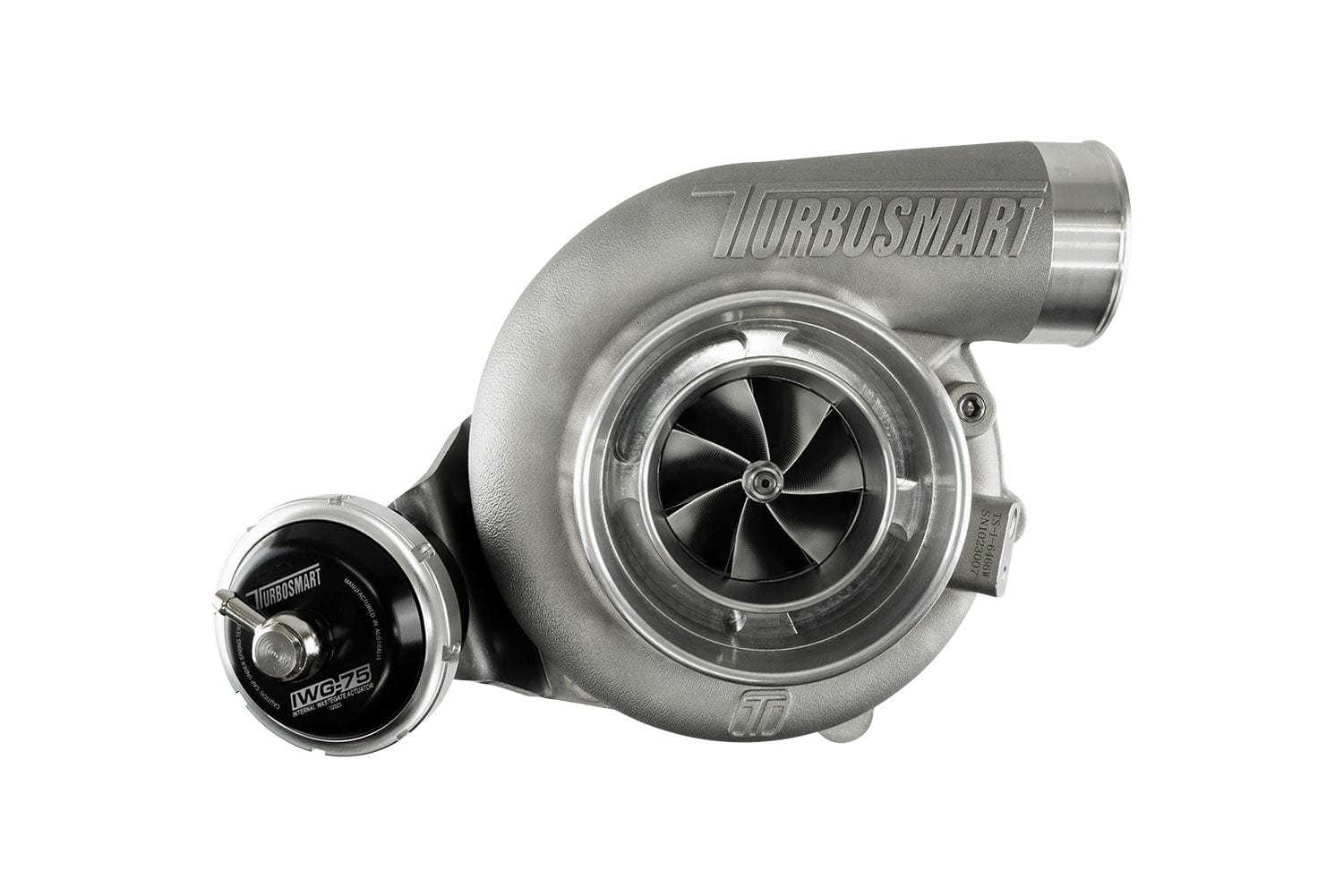 TURBOSMART TURBOCHARGERS & ACCESSORIES Turbosmart TS-2 Performance Turbocharger (Water Cooled) 6262 V-Band 0.82AR Internally Wastegated SR