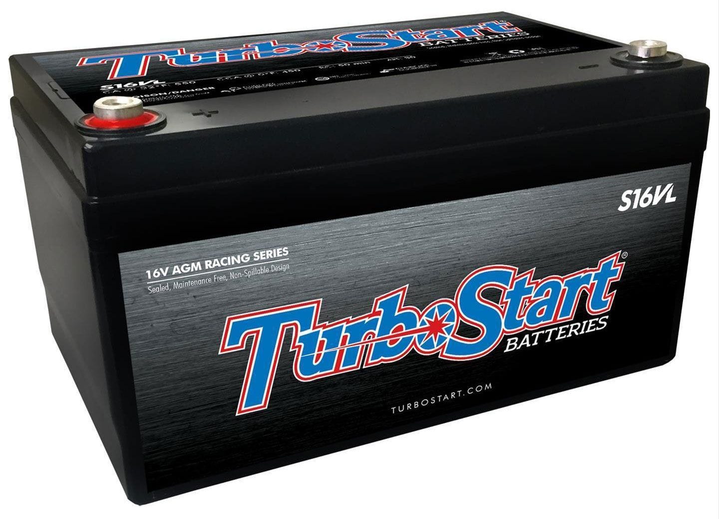 TURBOSTART 450 Cold Cranking Amps Turbostart 16-Volt Light Weight AGM Race Battery TSS16VL SR