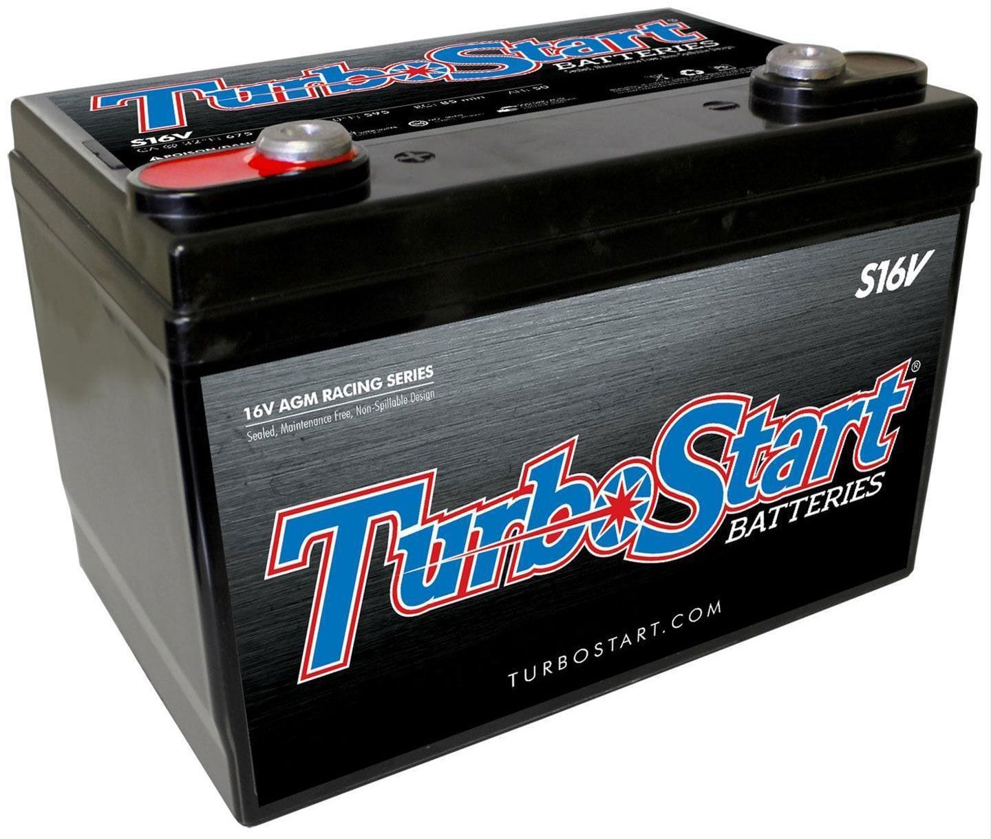 TURBOSTART 595 Cold Cranking Amps Turbostart 16-Volt AGM Race Battery TSS16V SR