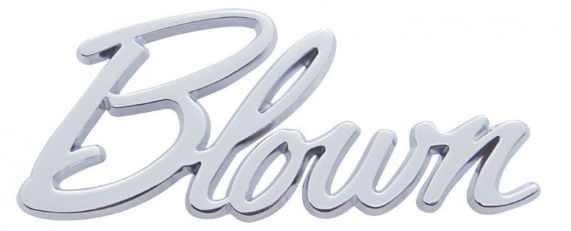 UPI With Studs & Clips UPI Reproductions Chrome "Blown" Script Emblem UPS1010 SR