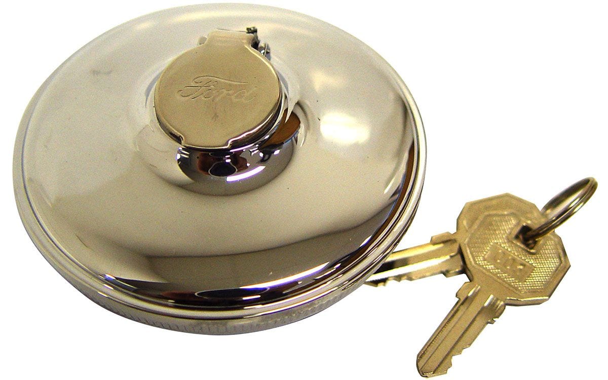 VINTIQUE Suit 1932-48 Ford Car & 1932-50 Ford Pickup Vintique Vintique Inc Ford Script Locking Petrol Cap With Ford Script VI48-18416 SR