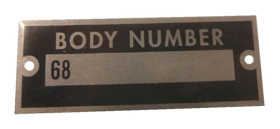 VINTIQUE Suit 1936 Ford Vintique Vintique Inc Body Number Plates VI68-18651 SR