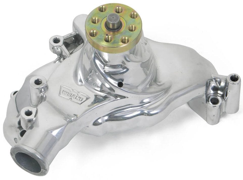 WEIAND With "Twisted Snout" design, Long, Polished Finish Weiand Weiand BB Chev Action +Plus Water Pump WM9242P SR