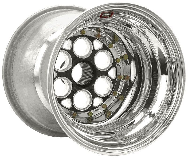 WELD 15" x 17" , 42 Spline, 5" Offset, Outer Bead-Loc With 6-Hole Mud Weld Racing Magnum Sprint Rim - Black Centre WE735B-51755-6 SR