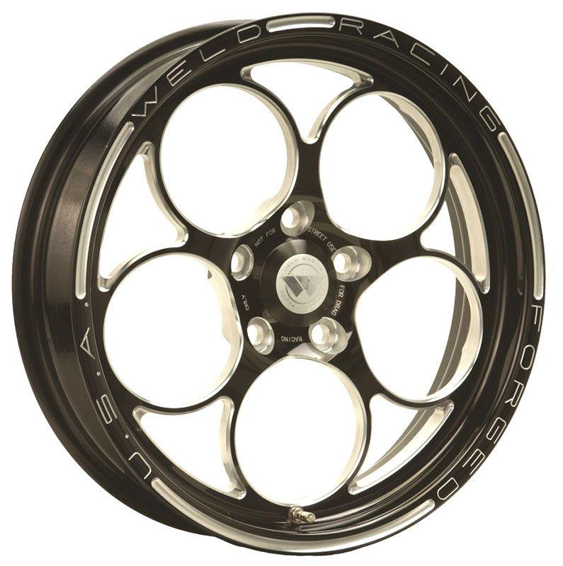 Weld Racing 17" x 4.5" 2.25 B/S Suit 5 x 4.75 B/C Weld Racing Magnum 2.0 Drag Front Runner 1-Piece - Black Center WE786B-1704274 SR