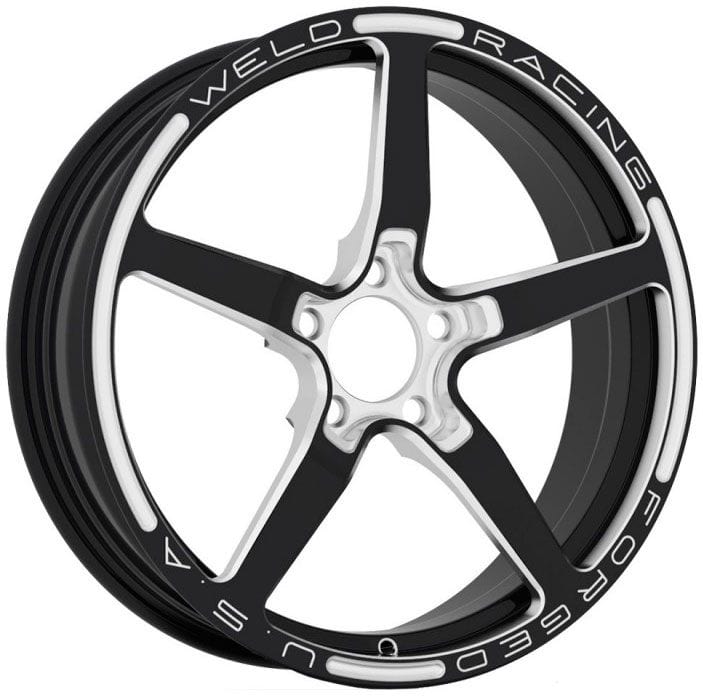 Weld Racing 5 x 120 Bolt Circle with 2.25" Backspace Weld Racing Aluma-Star 17 x 4.5" 1-Piece Front Wheel, Black WE88B-1704254 SR
