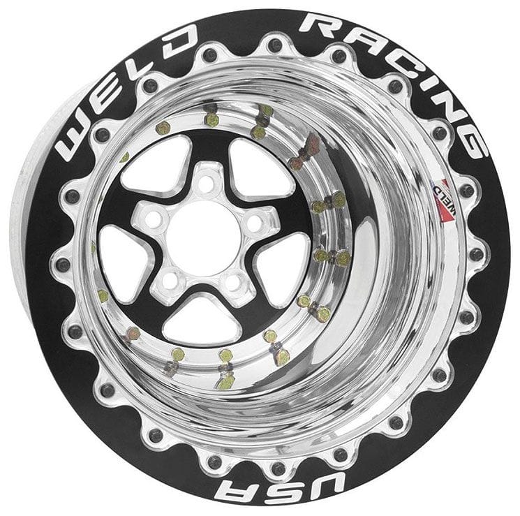 Weld Racing 5 x 4.75" Bolt Circle with 3" Backspace Weld Racing Aluma-Star 15 x 10" Wheel, Black Center, Single Beadlock for M/T WE88B510276F SR