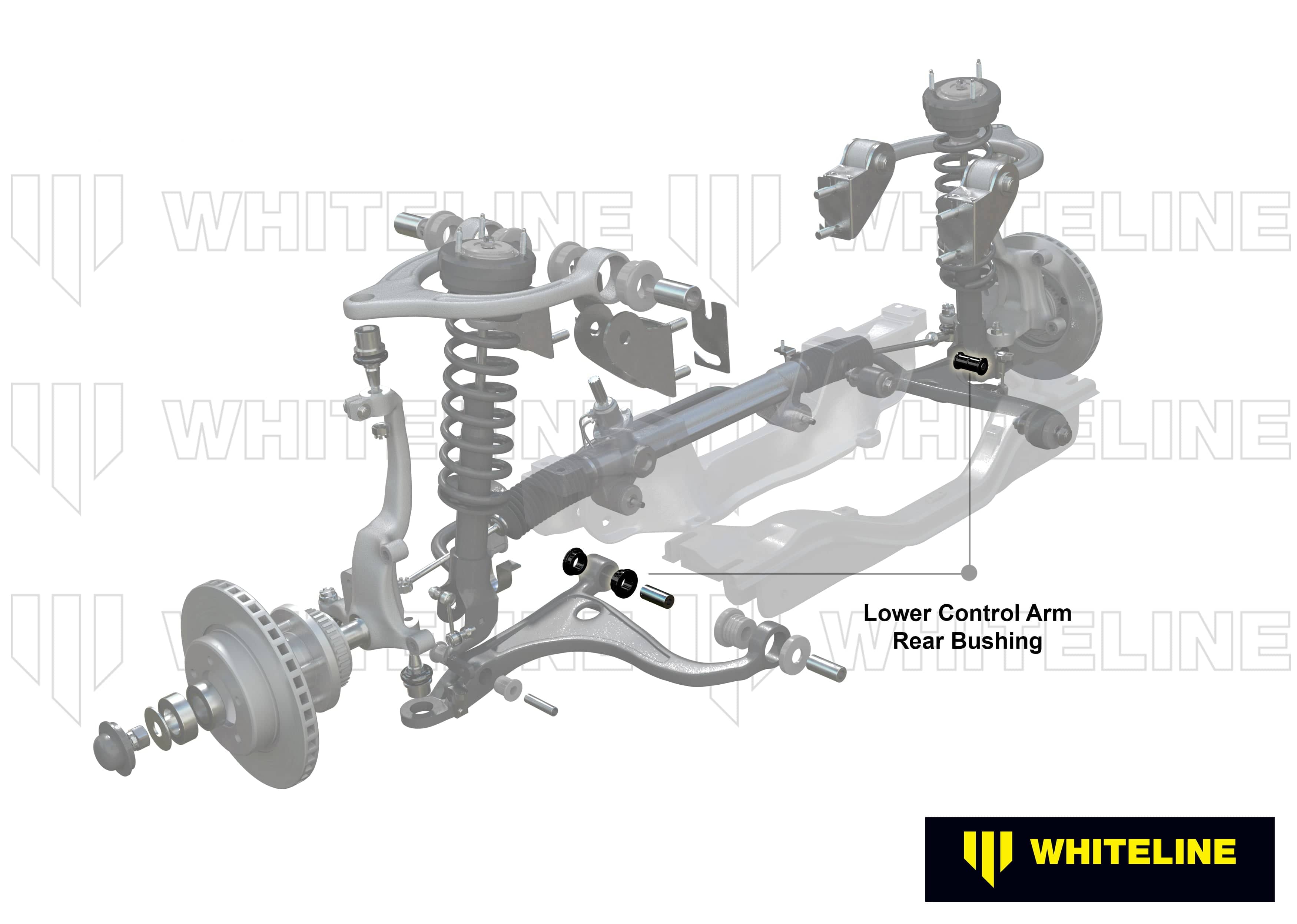 Whiteline 10 x 16 x 26 cm Front Control Arm Lower - Inner Front Bushing Kit to Suit Honda Odyssey RB SR