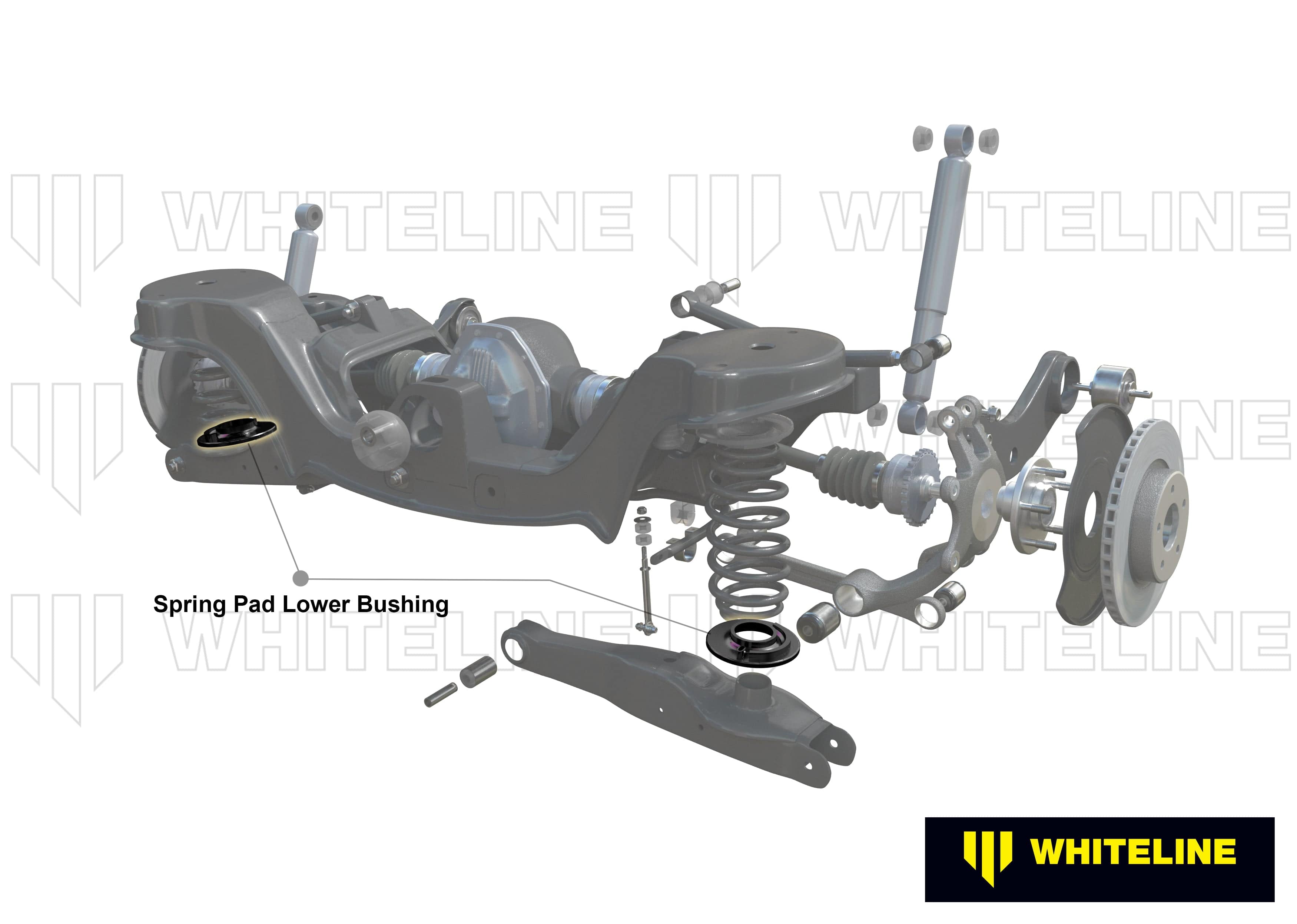 Whiteline 40 x 20 x 10 cm / Standard ride height Rear Coil Spring Pad - Bushing Kit Standard Height to Suit Ford Falcon/Fairlane BA-FGX, Territory SX, SY and FPV SR