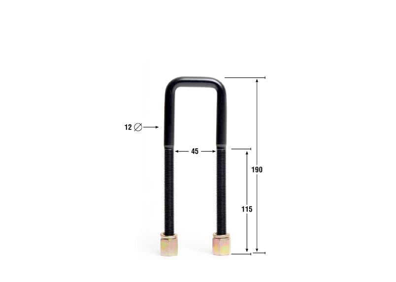 Whiteline 5 x 12 x 42 cm / ID=45mm, L=175mm, Thread=M12 - square top Universal U Bolts - ID=45mm, L=175mm, Thread=M12 - square top SR