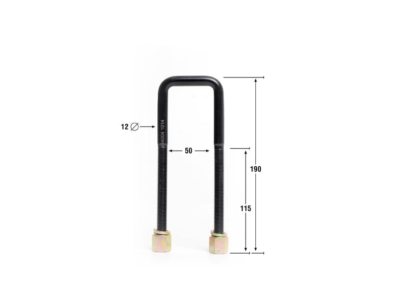 Whiteline 5 x 12 x 42 cm / ID=50mm, L=175mm, Thread=M12 - square top Universal U Bolts - ID=50mm, L=175mm, Thread=M12 - square top SR