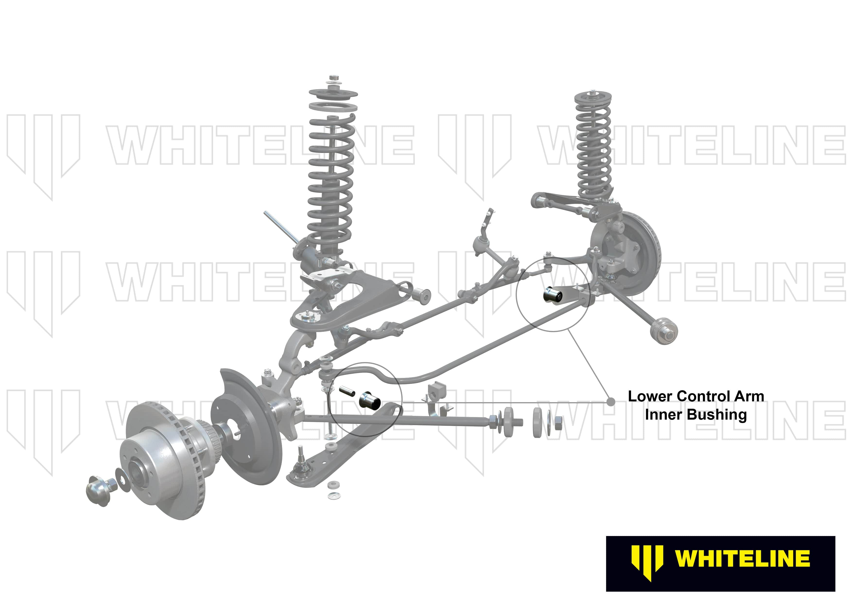 Whiteline 7 x 14 x 20 cm / 34.5mm OD, 14.3mm ID - suits 6cyl models Front Control Arm Lower - Inner Bushing Kit to Suit Ford Cortina TC, TD SR