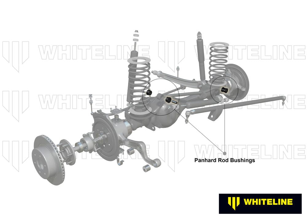 Whiteline 7 x 14 x 20 cm / Fitter friendly design - suits models to - 02/2000 Panhard Rod - Bushing Kit to Suit Nissan Navara D23, Patrol GQ, GU Y60, Y61 SR