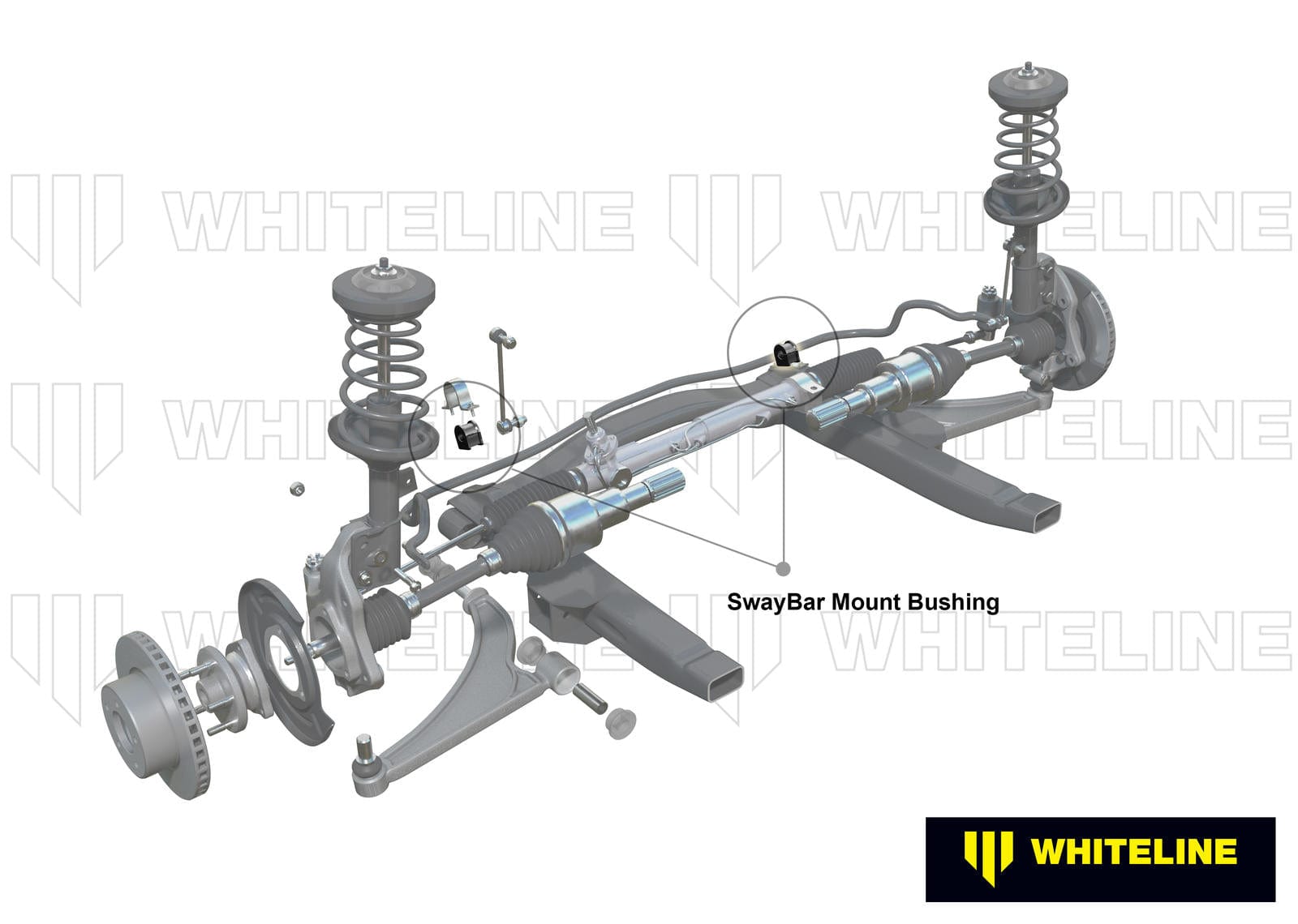 Whiteline 7 x 14 x 20 cm Front Sway Bar Mount - Bushing Kit 26mm to Suit Holden Commodore VB-VZ and HSV SR