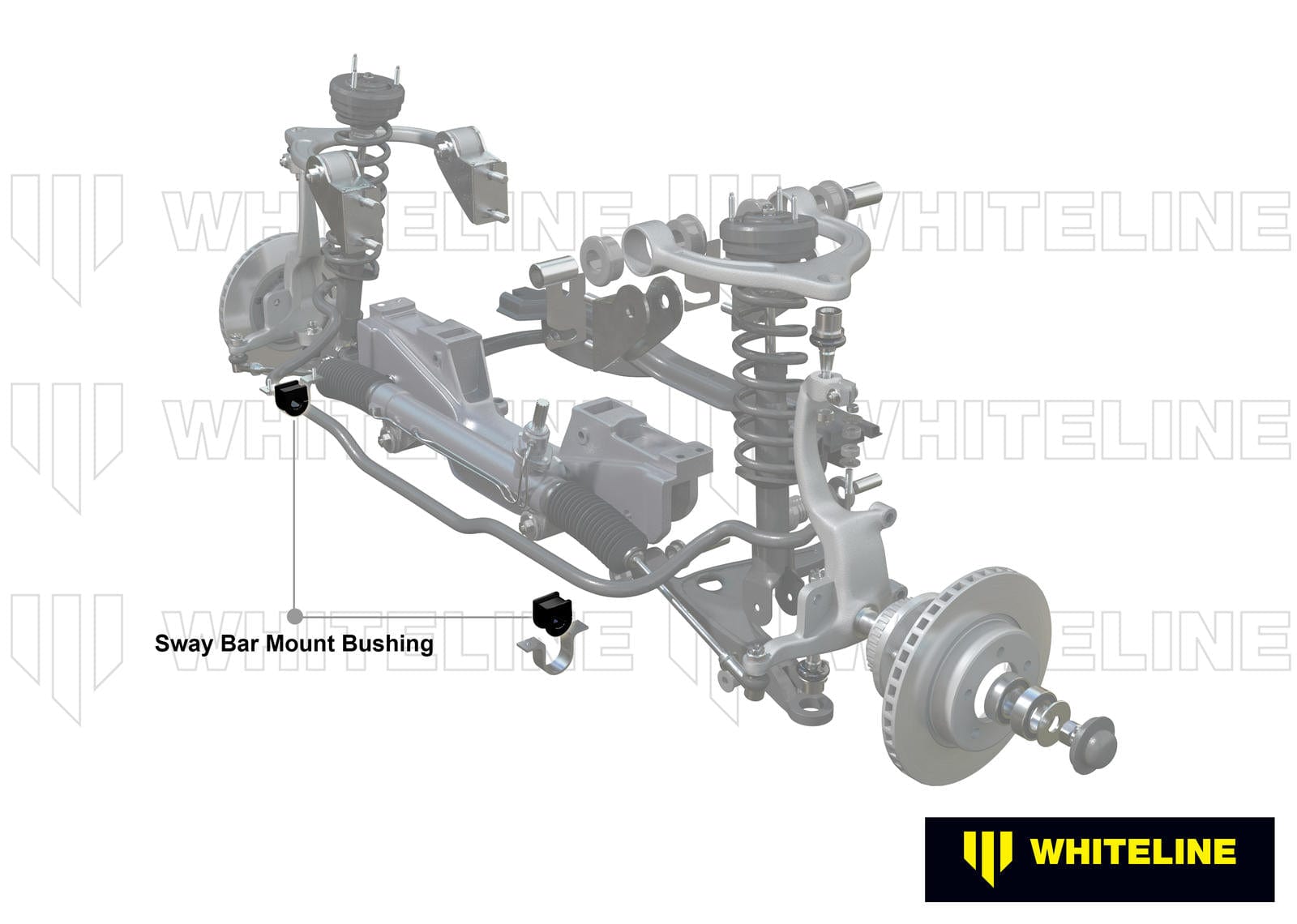 Whiteline 7 x 14 x 20 cm Front Sway Bar Mount - Bushing Kit 27mm to Suit Ford Falcon/Fairlane EL-BF and FPV SR