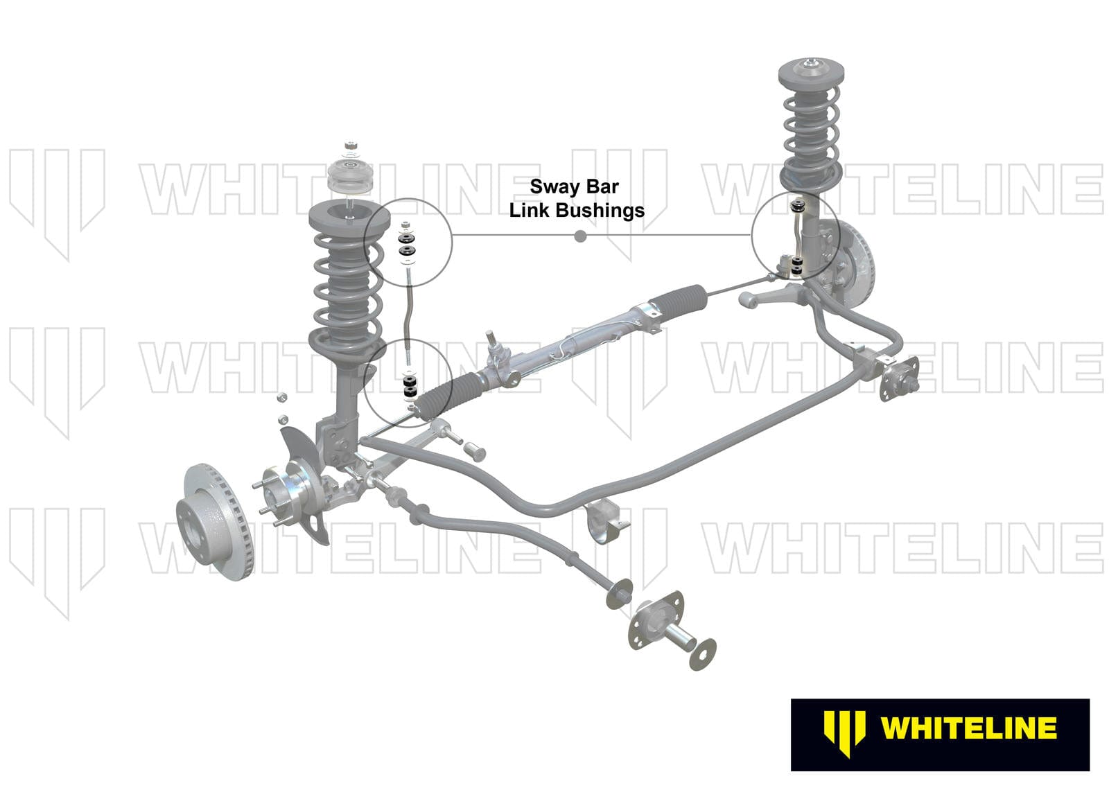 Whiteline 7 x 14 x 20 cm / OD=21, ID=8, L=15mm locator OD=14mm Front Sway Bar Link - Bushing Kit to Suit Chevrolet Corvette and Toyota Celica, Corolla, Corona and Supra SR