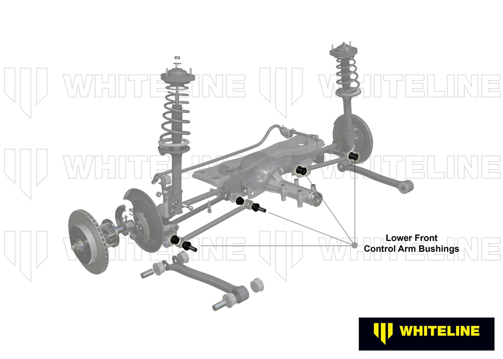 Whiteline 7 x 14 x 20 cm Rear Control Arm Lower Front - Bushing Kit to Suit Toyota Camry, Aurion and Kluger SR