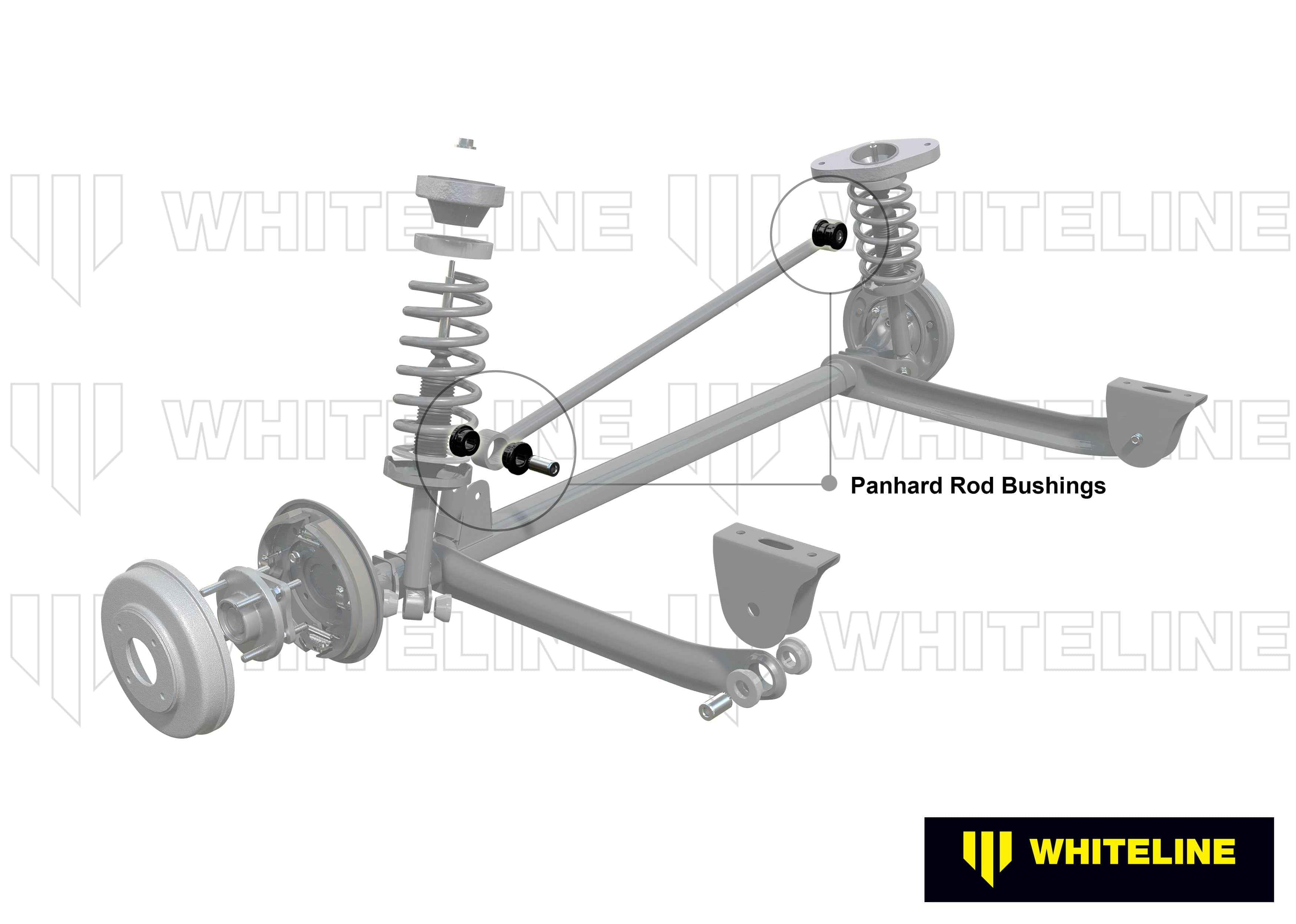 Whiteline 7 x 14 x 20 cm Rear Panhard Rod - Bushing Kit to Suit Holden Barina and Suzuki Swift SR