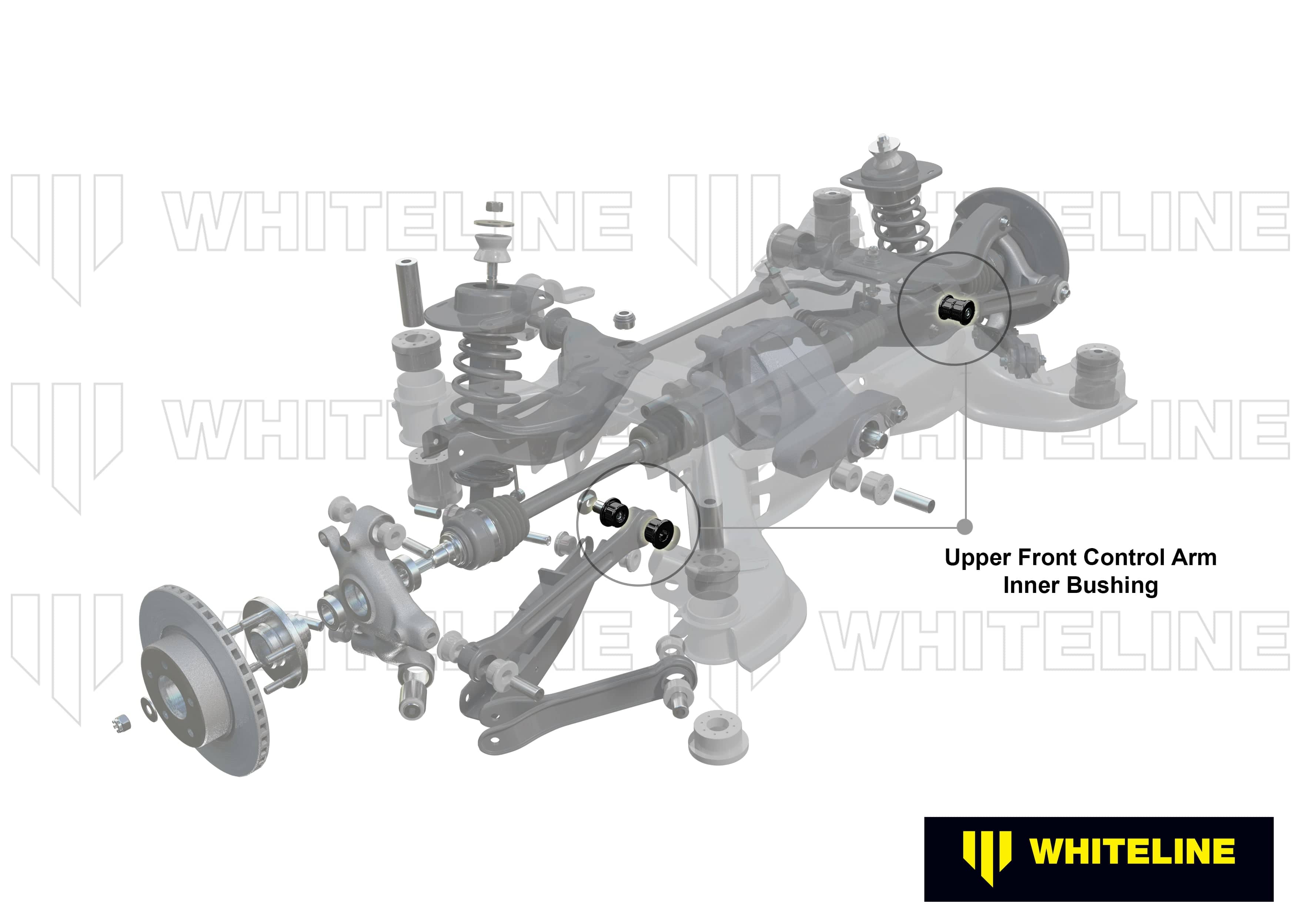 Whiteline 7 x 14 x 20 cm / Suits 40mm wide eyelet Rear Control Arm Upper Front - Bushing Kit to Suit Holden Commodore VE SR