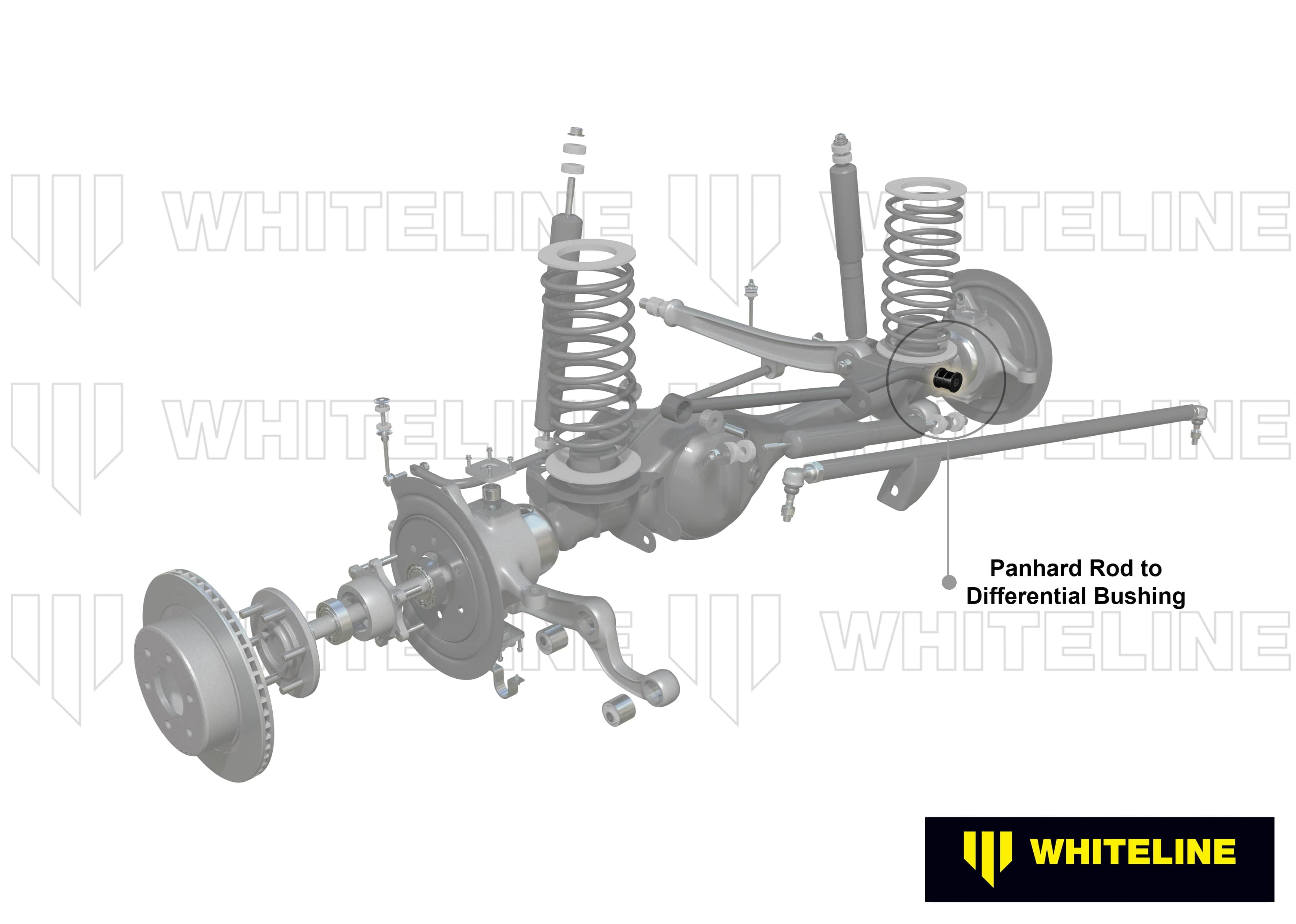 Whiteline 7 x 14 x 20 cm / Suits models 02/2000 - on Panhard Rod - To Differential Bushing Kit to Suit Nissan Patrol GU SR