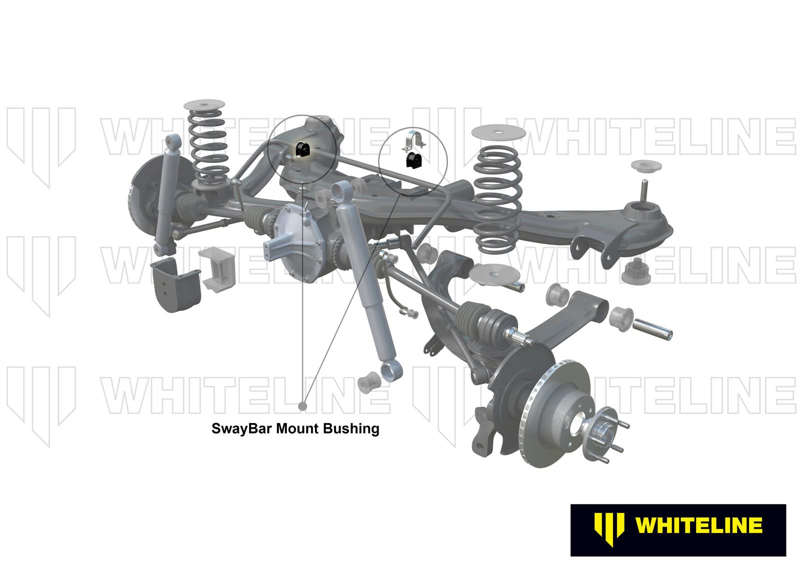 Whiteline 7 x 14 x 20 cm / Suits SX and liftback models Rear Sway Bar Mount - Bushing Kit 16mm to Suit Holden Commodore, Apollo, Nova, HSV and Toyota Camry, Celica and Corolla SR