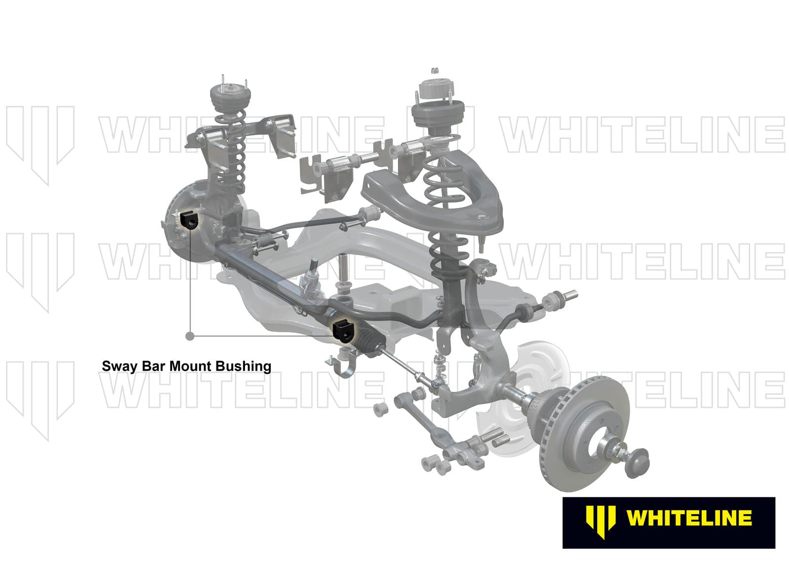 Whiteline 7 x 14 x 20 cm / To control arm - suits V6 models Front Sway Bar Mount - Bushing Kit 19.5mm to Suit Mitsubishi Challenger PA and Triton MK SR