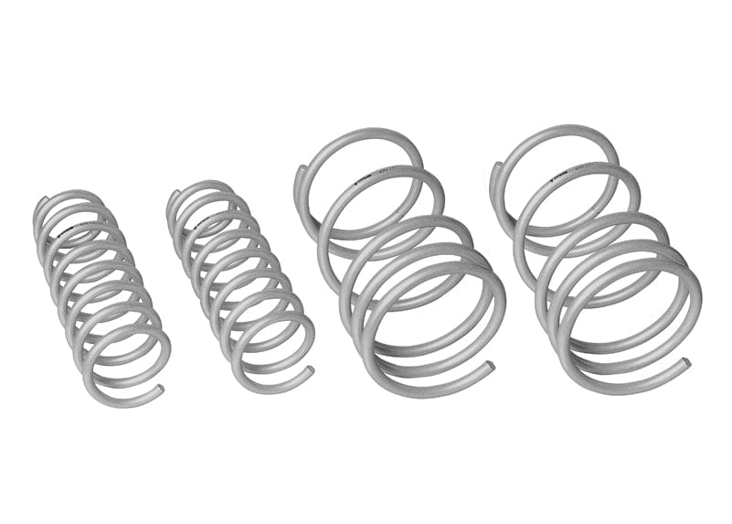 Whiteline Lowers vehicle approximately 35mm front and 25mm rear Front and Rear Coil Springs - Lowered to Suit Mitsubishi Lancer Evolution X SR