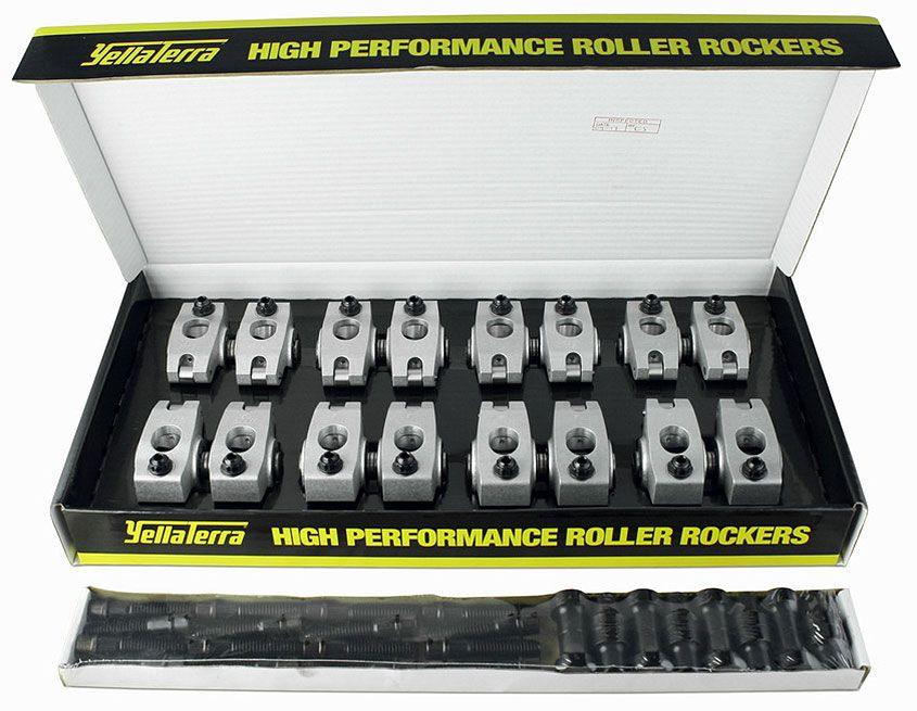 YT Suit S/B Chev with AFR 235 Eliminator Heads Yella Terra Platinum Roller Rocker Set 1.6 Ratio YT6704 SR