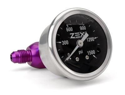 ZEX 0-1500 psi Zex Liquid Filled Gauge Kit -6AN ZEX82342 SR