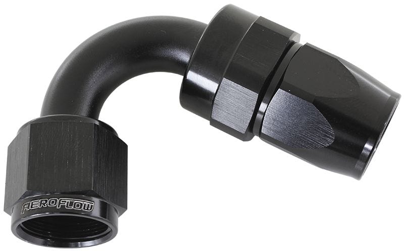 Aeroflow 200 Series PTFE 120° Hose End -4AN AF204-04DBLK
