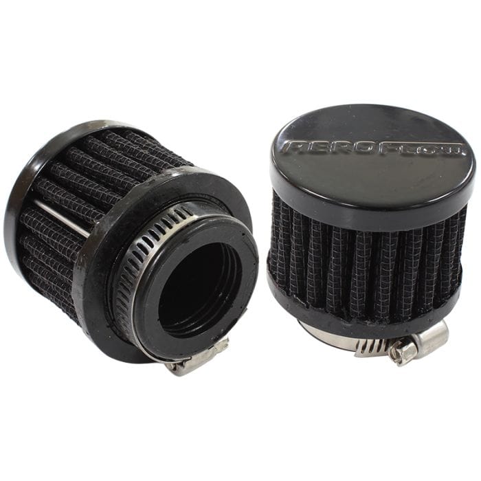Black Clamp On Breather
 2" (50.8mm) O.D. x 1-1/2" (38mm) High, 1" (25.4mm) Flange Inside Diameter