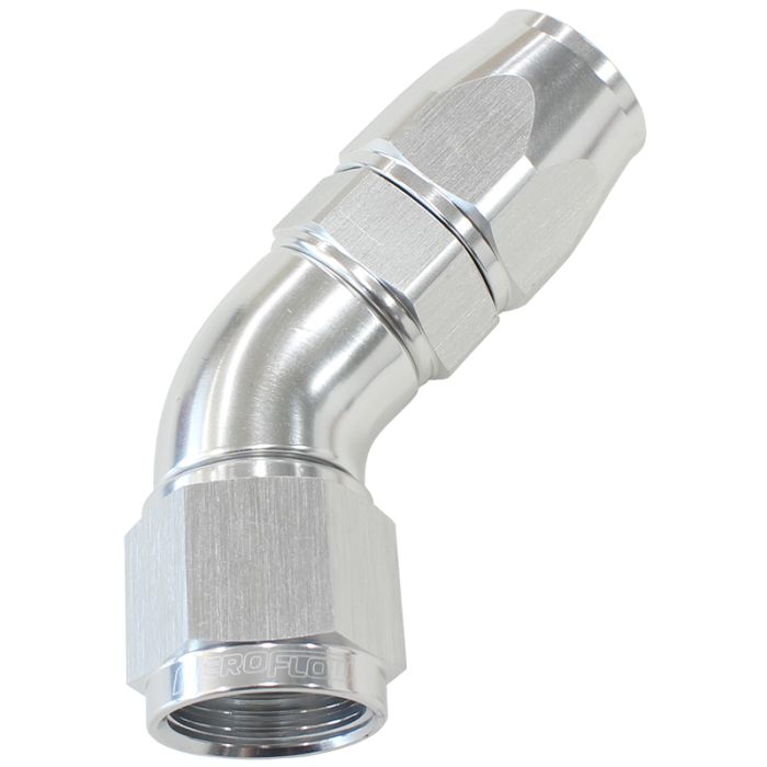 570 Series PTFE 45° Hose End. Suits 200 & 250 Series Hose AF572