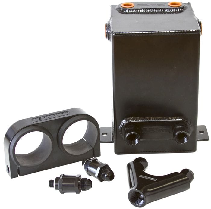 Aeroflow Dual EFI Pump Surge Tank Kit - Black AF77-2044BLK