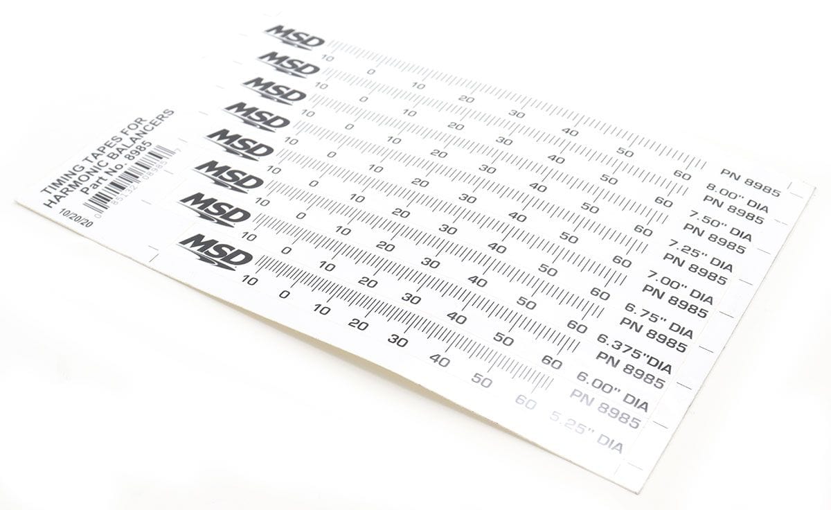 MSD Timing Tapes for Harmonic Balancers MSD8985