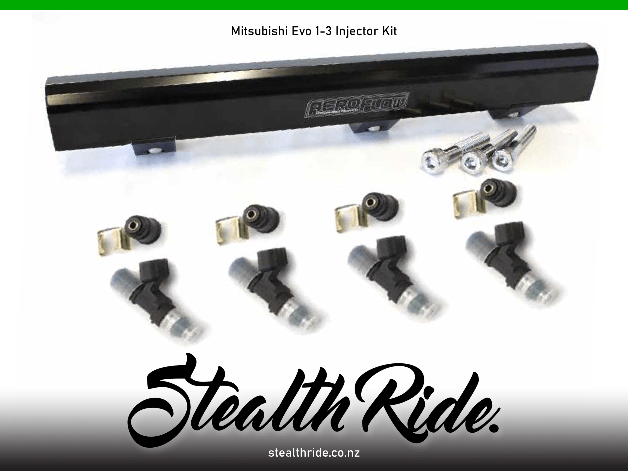 Aeroflow / Bosch Pre-made Kits Mitsubishi Evo 1-3 Mitsubishi Evo 1-3  Fuel Rail kit with 1000CC Bosch Injectors SR
