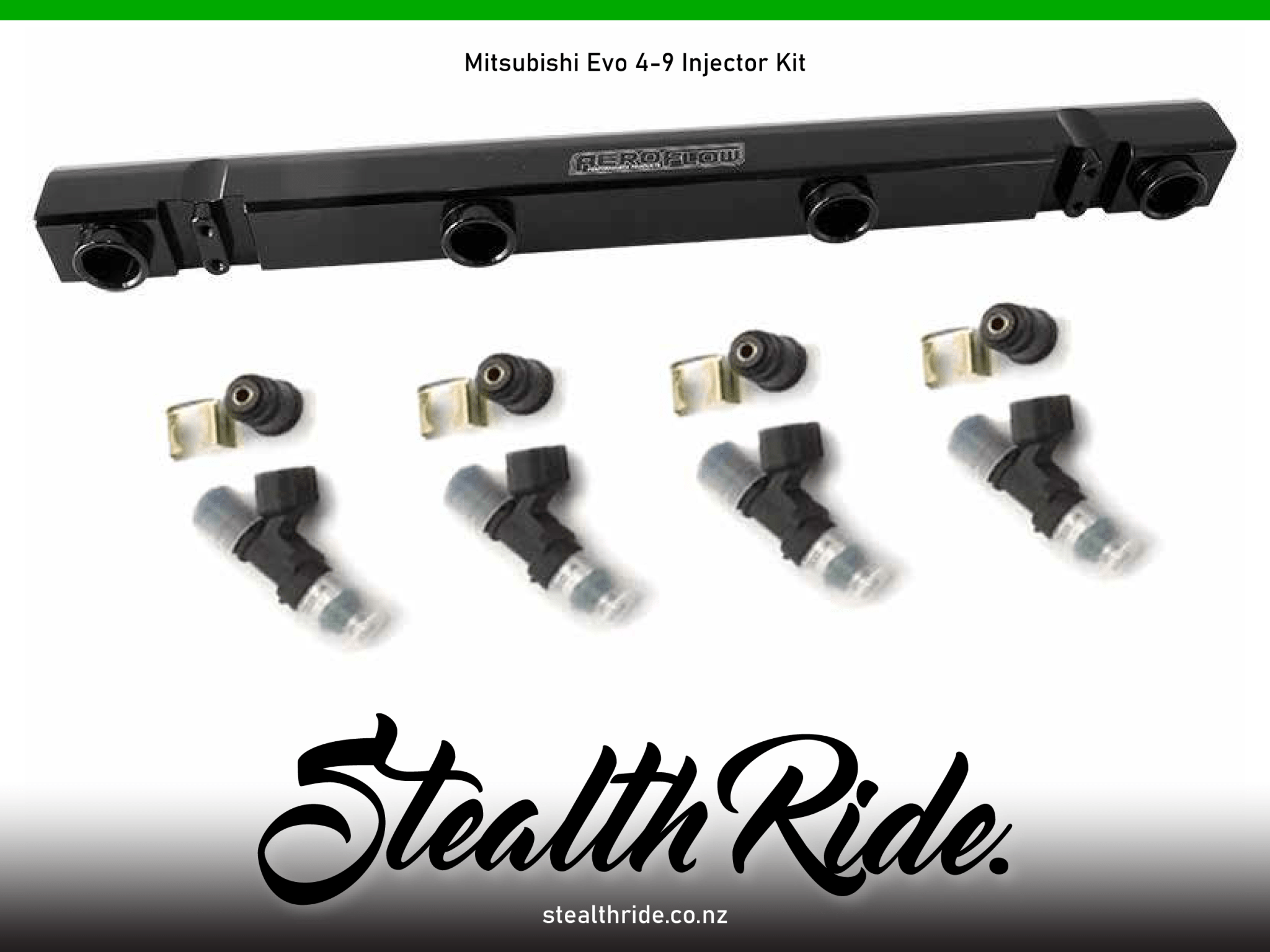 Aeroflow / Bosch Pre-made Kits Mitsubishi Evo 4-9 Mitsubishi Evo 4-9  Fuel Rail kit with 1000CC Bosch Injectors SR
