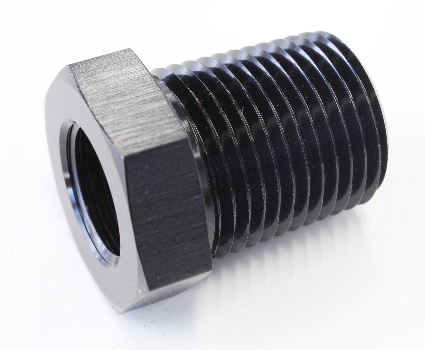 Aeroflow Performance 1/2" NPT to 5/8"-18 UNF, Black Aeroflow Temperature Probe Adapter AF660-08BLK SR