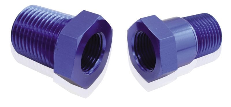 Aeroflow Performance 1/2" NPT to 5/8"-18 UNF, Blue Aeroflow Temperature Probe Adapter AF660-08 SR