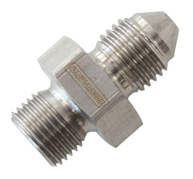 Aeroflow Performance 1/8" NPS To -3AN Aeroflow Stainless Steel Washer Seal Adapter -3AN AF354-03 SR