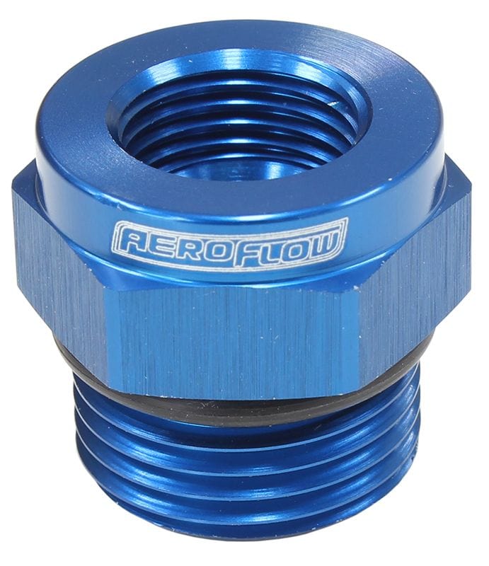 Aeroflow Performance -10 ORB To 5/8" -18 Thread Aeroflow Temperature Probe Adapter - Blue AF661-10 SR